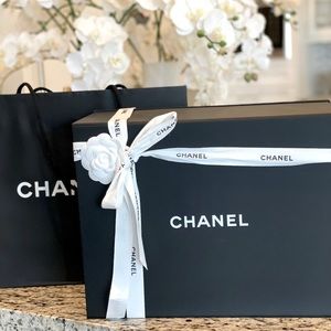 XL Chanel empty box and XL shopping bag